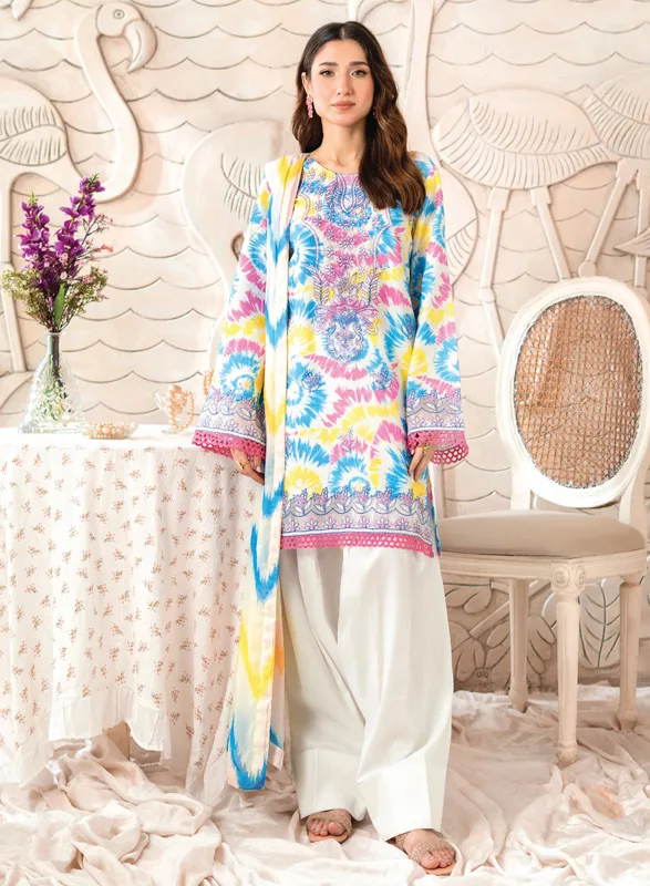 Blossom Sanam – Vibrant Multicolor Floral 3 Piece
