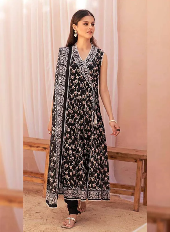 Gulahmed Fashion – Black & White Printed Lawn 3 Piece
