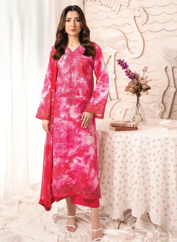 Blossom Sanam – Fuchsia Pink Floral 3 Piece