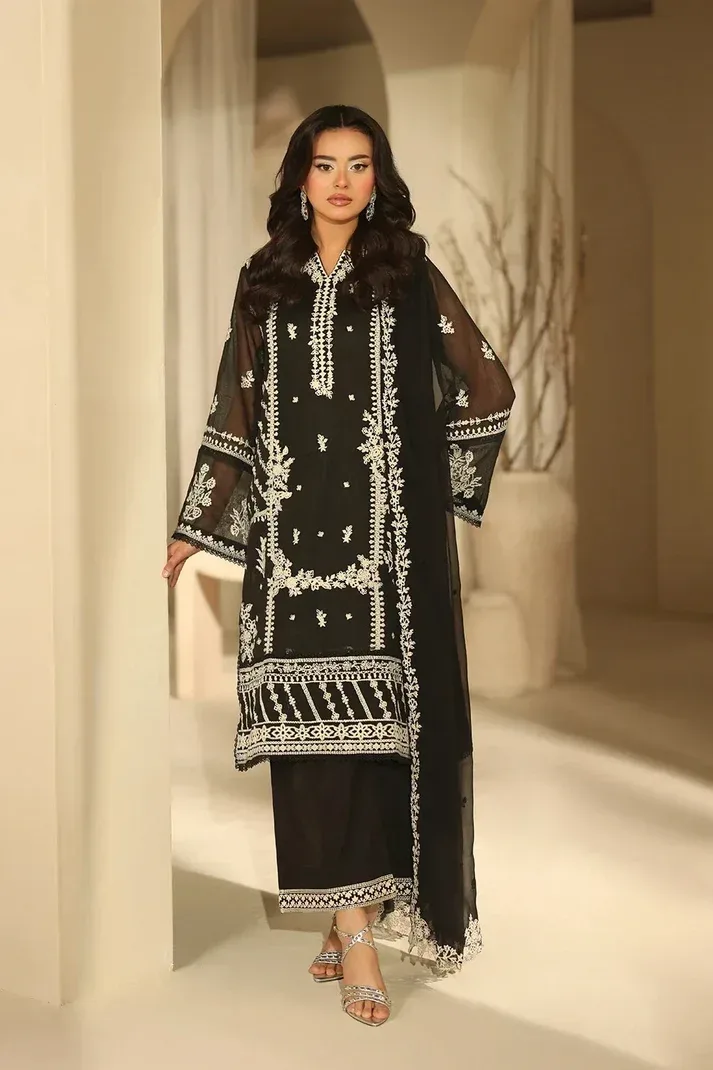 Azure Luxe Eid Edit'26 Sequins Embroidered Chiffon Unstitched 3 Piece