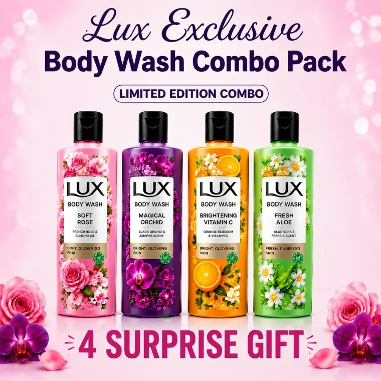 Lux The Exclusive Body Wash Combo Pack + 4 Surprise Gifts